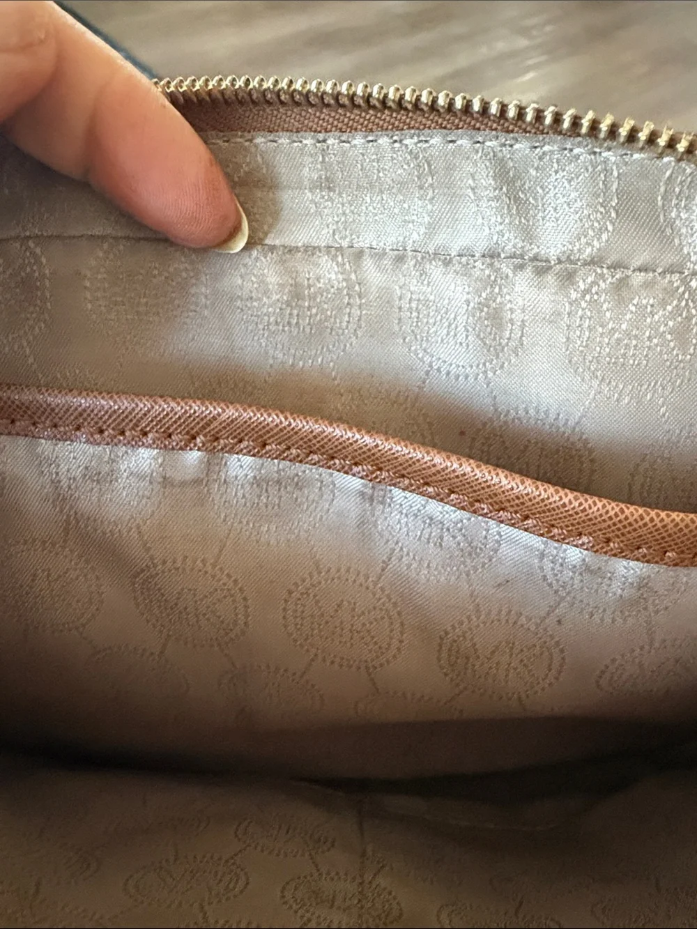 Michael Kors Brown Leather Jet Set Crossbody with Gold Chain Strap